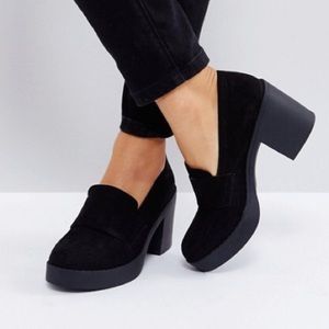 ASOS heeled loafers